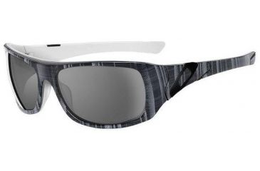 Image of Oakley Sideways Black Plaid Frame w/ Grey Polarized Lenses Sunglasses 12-962