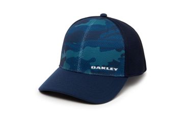 Image of Oakley Silicone Bark Trucker Print 2.0 - Mens, Fathom, Large/Extra Large, 911722-6AC-L/XL