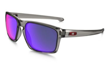 Image of Oakley Silver Sunglasses Grey Smoke Frame, Positive Red Iridium Polarized Lens-OO9262-11