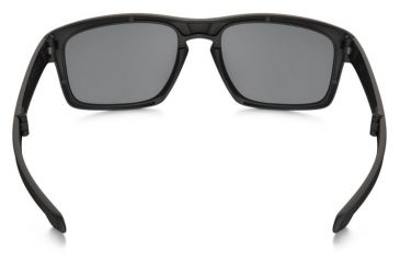 Image of Oakley Silver Foldable Sunglasses Matte Black Frame, Black Iridium Polarized Lens-OO9246-04