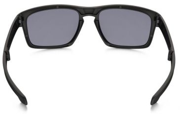 Image of Oakley Silver Foldable Sunglasses Matte Black Frame, Grey Lens-OO9246-01