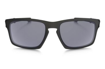 Image of Oakley Silver Foldable Sunglasses Matte Black Frame, Grey Lens-OO9246-01