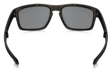 Image of Oakley Silver Foldable Sunglasses Matte Grey Ink Frame, Black Iridium Lens-OO9246-02