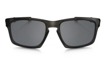Image of Oakley Silver Foldable Sunglasses Matte Grey Ink Frame, Black Iridium Lens-OO9246-02