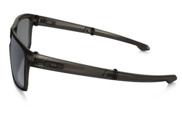 Image of Oakley Silver Foldable Sunglasses Matte Grey Ink Frame, Black Iridium Lens-OO9246-02