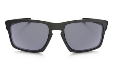 Image of Oakley Silver Sunglasses Matte Black Frame, Grey Lens-OO9262-01