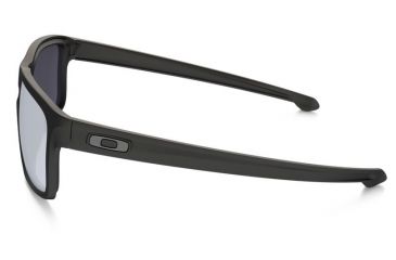 Image of Oakley Silver Sunglasses Matte Black Frame, Grey Lens-OO9262-01
