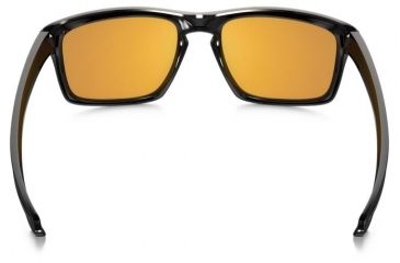 Image of Oakley Silver Sunglasses Polished Black Frame, 24K Iridium Lens-OO9262-05