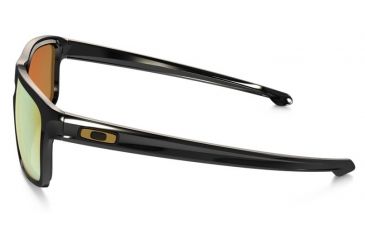 Image of Oakley Silver Sunglasses Polished Black Frame, 24K Iridium Lens-OO9262-05