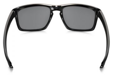 Image of Oakley Silver Sunglasses Polished Black Frame, Black Iridium Lens-OO9262-04
