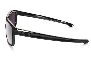 Image of Oakley Silver Sunglasses Polished Black Frame, Prizm Daily Polarized Lens-OO9262-07