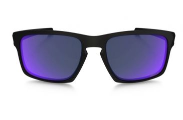 Image of Oakley Silver Sunglasses Sliver Matte Black Frame, Positive Red Iridium Lens-OO9262-20
