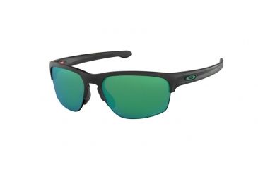 Image of Oakley SLIVER EDGE A OO9414 Sunglasses 941405-63 - Matte Black Frame, Prizm Jade Lenses