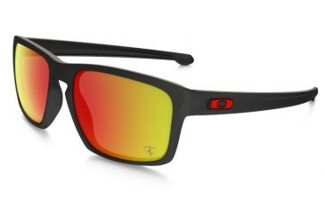 Image of Oakley Sliver Sunglasses Matte Black Frame, Ruby Iridium Lens-OO9262-12
