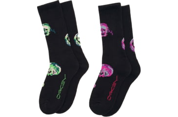 Image of Oakley Sock Jelly Fish Pck 2 - Mens, Blackout, Medium, 93340-02E-M