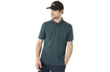 Image of Oakley Speed Stripe Polo - Mens, Balsam, 2XL, 434038-6A9-XXL
