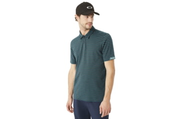 Image of Oakley Speed Stripe Polo - Mens, Balsam, 2XL, 434038-6A9-XXL