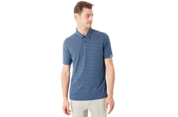 Image of Oakley Speed Stripe Polo - Mens, Ensign Blue, Large, 434038-64W-L