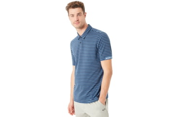 Image of Oakley Speed Stripe Polo - Mens, Ensign Blue, Large, 434038-64W-L