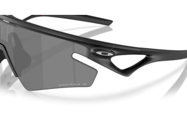 Image of Oakley Sphaera Slash Sunglasses, Matte Black, PRIZM Black Polarized, PRIZM Black Polarized, OO9499-0136