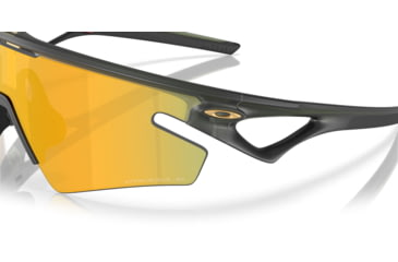 Image of Oakley Sphaera Slash Sunglasses, Matte Olive Ink, PRIZM 24K Polarized, PRIZM 24K Polarized, OO9499-0536