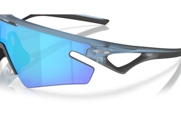 Image of Oakley Sphaera Slash Sunglasses, Matte Stonewash, PRIZM Sapphire Polarized, PRIZM Sapphire Polarized, OO9499-0336