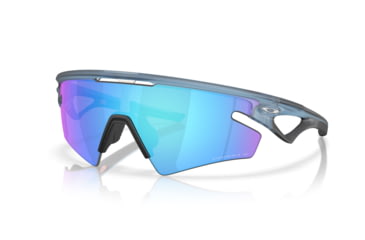 Image of Oakley Sphaera Slash Sunglasses, Matte Stonewash, PRIZM Sapphire Polarized, PRIZM Sapphire Polarized, OO9499-0336