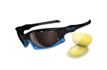 Image of Oakley Split Jacket Sunglasses, Polished Blk Frame, OO Blk Irid Lens, Polar OO9099-13