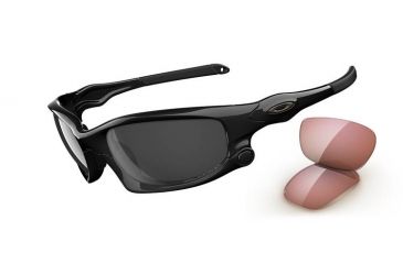 Image of Oakley Split Jacket Sunglasses, Polished Black Frame, Blk Irid Lens, Polar OO9099-04