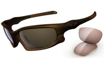 Image of Oakley Split Jacket Sunglasses, Matte Rootbeer Frame, Tungsten Iridium Polar &amp; VR50 Lenses OO9099-02