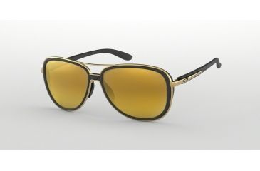 Image of Oakley SPLIT TIME OO4129 Sunglasses 412903-58 - Soft Touch Black Frame, 24K Iridium Lenses