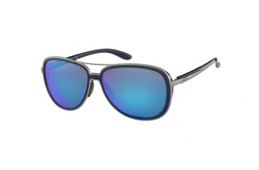 Image of Oakley SPLIT TIME OO4129 Sunglasses 412907-58 - Navy Frame, Prizm Sapphire Polarized Lenses