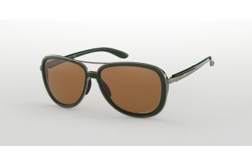 Image of Oakley SPLIT TIME OO4129 Sunglasses 412908-58 - Forest Frame, Prizm Tungsten Polarized Lenses