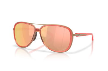 Image of Oakley Split Time Sunglasses, Matte Transparent Peach , PRIZM Rose Gold, PRIZM Rose Gold, OO4129-3058
