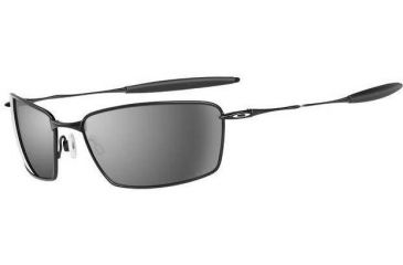 Image of Oakley Square Whisker Polished Black Frame w/ Black Iridium Polarized Lenses Sunglasses 12-971