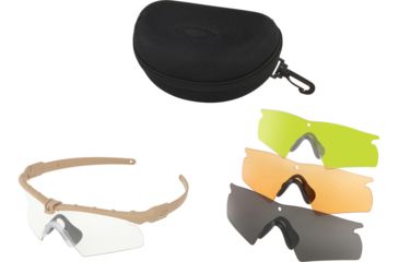 Image of Oakley Standard Issue Ballistic M-Frame 3.0 Hybrid 4 Lens Array Safety Glasses, Desert Tan w/Clear, OO9146-28