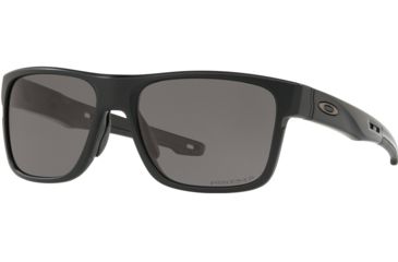 Image of Oakley Standard Issue Crossrange Sunglasses, Matte Black w/Prizm Grey Polarized, OO9361-2057