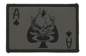 Image of Oakley Standard Issue Patch, Death Card Grey, 101-668-005