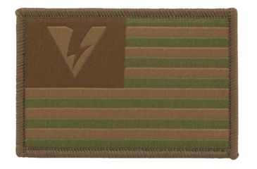 Image of Oakley Standard Issue Patch, Logo Flag Green/Brown, 101-668-022