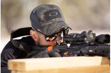 Image of Oakley Standard Issue Targetline American Heritage Collection, Matte Black w/Prizm Black Polarized, OO9397-2258