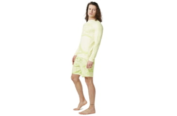 Image of Oakley Staple 1975 Long Sleeve Rashguard - Mens, Pale Lime Yellow, Large, 482600-51A-L