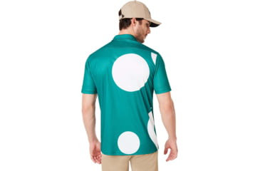 Image of Oakley Staple Short Sleeve Polo Shirt - Mens, Staple Bubble Green, 2XL, FOA400551-9BG-XXL