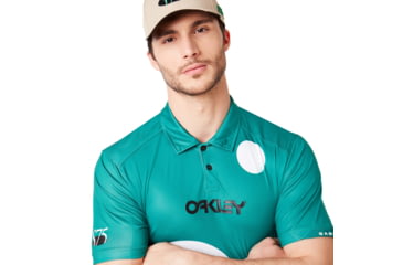 Image of Oakley Staple Short Sleeve Polo Shirt - Mens, Staple Bubble Green, 2XL, FOA400551-9BG-XXL
