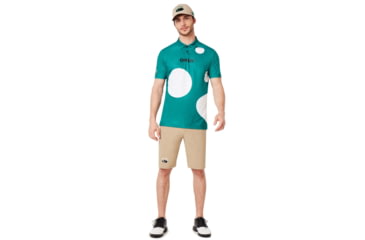 Image of Oakley Staple Short Sleeve Polo Shirt - Mens, Staple Bubble Green, 2XL, FOA400551-9BG-XXL