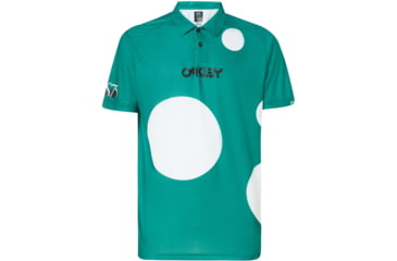 Image of Oakley Staple Short Sleeve Polo Shirt - Mens, Staple Bubble Green, 2XL, FOA400551-9BG-XXL
