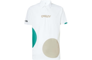 Image of Oakley Staple Short Sleeve Polo Shirt - Mens, White, Medium, FOA400545-100-M