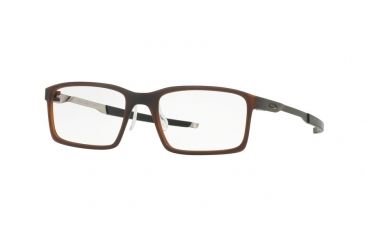 Image of Oakley STEEL LINE S OX8097 Single Vision Prescription Eyeglasses 809704-52 - Matte Dark Amber Frame