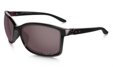 Image of Oakley Step Up Sunglasses Polished Black Frame, OO Grey Polarized Lens-OO9292-03