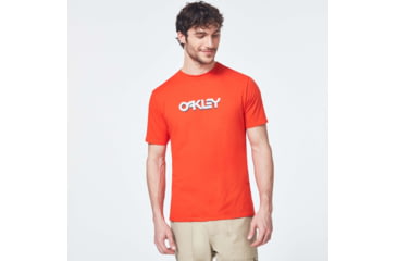 Image of Oakley Stone B1B Logo Short Sleeve Tee - Mens, Energetic Orange, Extra Small, FOA400040-7EN-XS