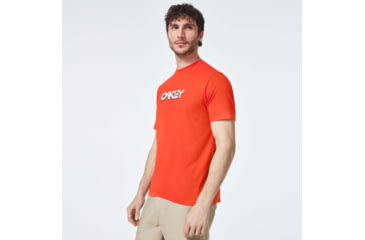 Image of Oakley Stone B1B Logo Short Sleeve Tee - Mens, Energetic Orange, Extra Small, FOA400040-7EN-XS